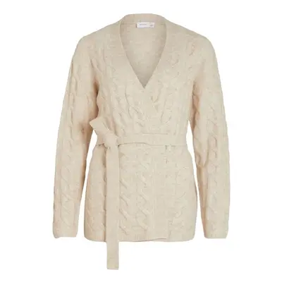 Vila Cardigan Ella L/S - Super Light Natural Melange Kabátok Fehér