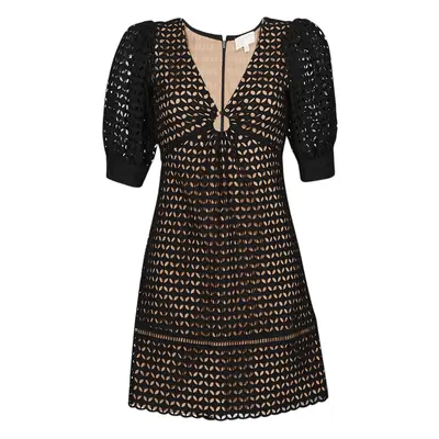 MICHAEL Michael Kors GEO EYELET MINI DRESS Rövid ruhák Fekete