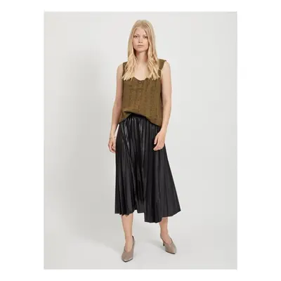 Vila Nitban Midi Skirt - Black Szoknyák Fekete