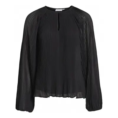 Vila Top Celine L/S - Black Blúzok Fekete