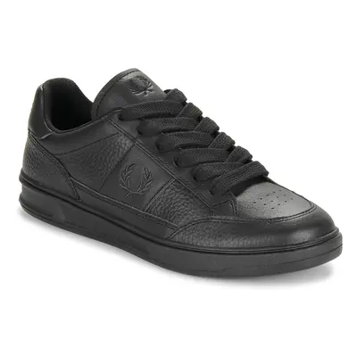 Fred Perry B440 TEXTURED Leather Rövid szárú edzőcipők Fekete