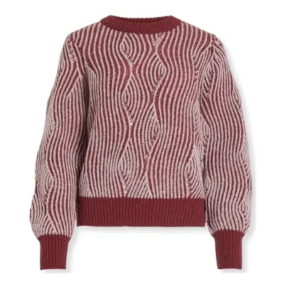 Vila Nanna Knit - Beet Red Pulóverek Piros