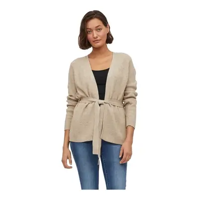 Vila Ril Cardigan L/S - Natural Melange Kabátok Fehér