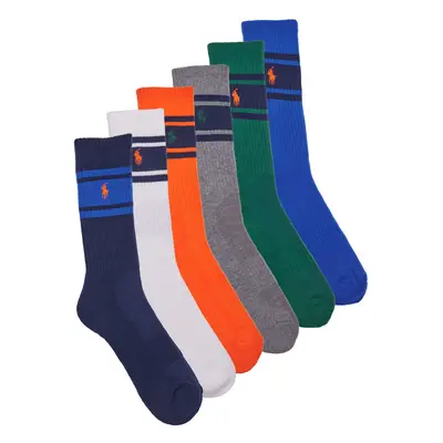 Polo Ralph Lauren 6 PACK SPORT CREW-STRIPES-CREW SOCK-6 PACK Sport zoknik Sokszínű