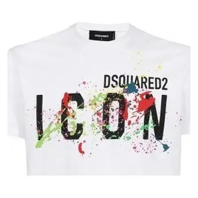 Dsquared T-Shirt Icon Homme blanc Pulóverek Fehér