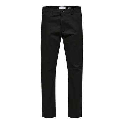 Selected Slim Tape New Miles Pants - Black Nadrágok Fekete