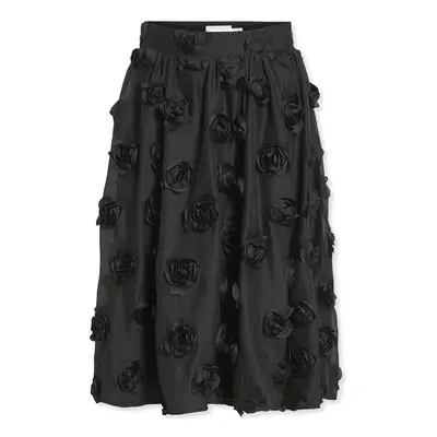 Vila Flory Skirt L/S - Black Szoknyák Fekete