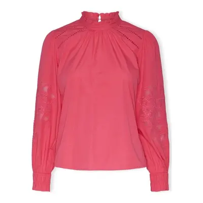 Y.a.s YAS Chelle Top L/S - Raspberry Sorbet Blúzok Rózsaszín