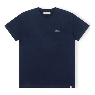 Revolution T-Shirt Regular 1342 BUS - Navy/Melange Pólók / Galléros Pólók Kék