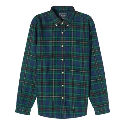 Portuguese Flannel Orts Shirt - Checks Hosszú ujjú ingek Zöld