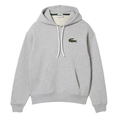 Lacoste Unisex Loose Fit Hoodie - Gris Pulóverek Szürke