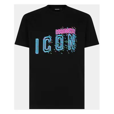 Dsquared T-Shirt Pixeled Icon Cool Fit Tee noir Pulóverek Fekete