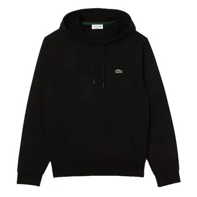 Lacoste Organic Brushed Cotton Hoodie - Noir Pulóverek Fekete