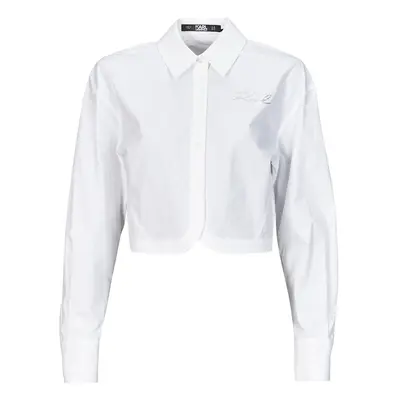 Karl Lagerfeld crop poplin shirt Ingek / Blúzok Fehér