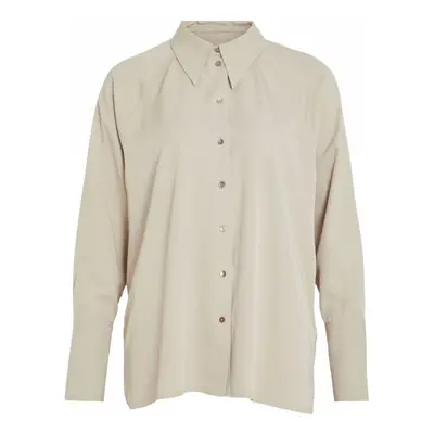 Vila Shirt Storia L/S - Feather Grey Blúzok Bézs