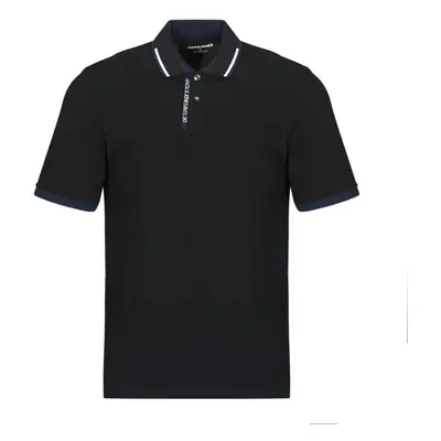 Jack & Jones JJSTEEL POLO SS Rövid ujjú galléros pólók Fekete