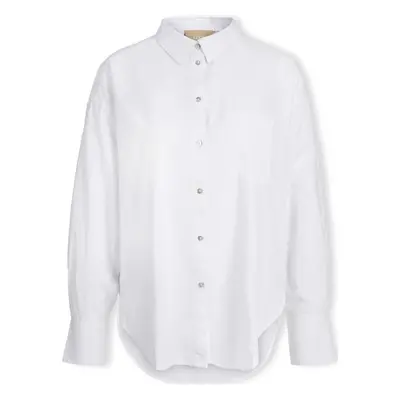 Jjxx Jamie Linen Shirt L/S - White Blúzok Fehér