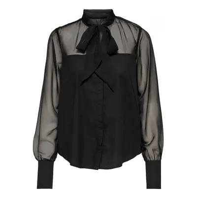 La Strada shirt Costel L/S- Black Blúzok Fekete