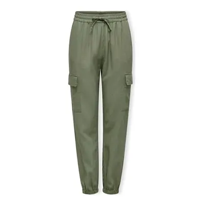 Only Noos Caro Pull Up Trousers - Oil Green Nadrágok Zöld