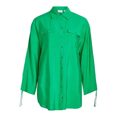 Vila Klaria Oversize Shirt L/S - Bright Green Blúzok Zöld