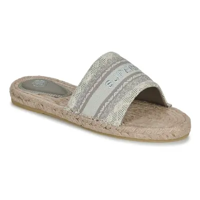 Superdry Mules Compensées Style Espadrille En Toile Papucsok Bézs