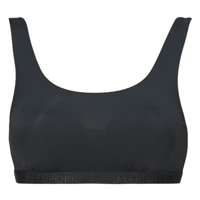 Emporio Armani ALL OVER LOGO MESH BRALETTE Sport melltartók Fekete