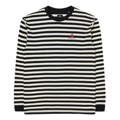 Edwin Basic Stripe T-Shirt LS - Black/White Pólók / Galléros Pólók Sokszínű