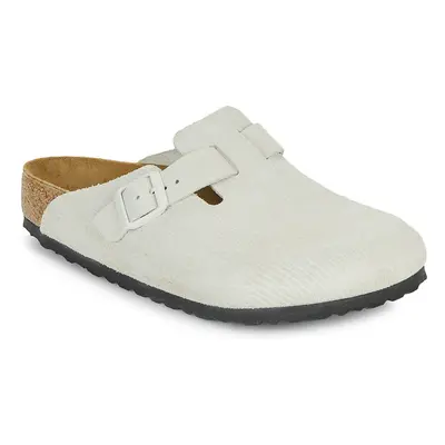 Birkenstock Boston LEVE Corduroy Antique White Klumpák Bézs