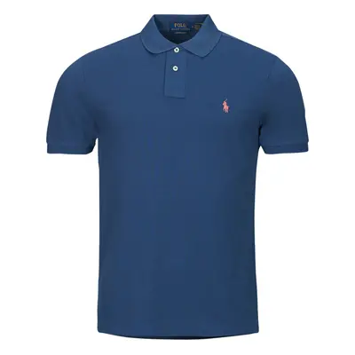 Polo Ralph Lauren POLO AJUSTE DROIT EN COTON BASIC MESH Rövid ujjú galléros pólók Kék