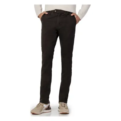 Borghese Firenze - Pantalone Elegante Twill - Fit Slim Nadrágok Barna