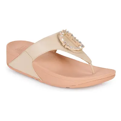 FitFlop LULU CRYSTAL-CIRCLET LEATHER TOE-POST SANDALS Szandálok / Saruk Rózsaszín