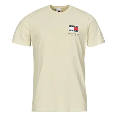 Tommy Jeans TJM SLIM ESSENTIAL FLAG TEE EXT Rövid ujjú pólók Bézs