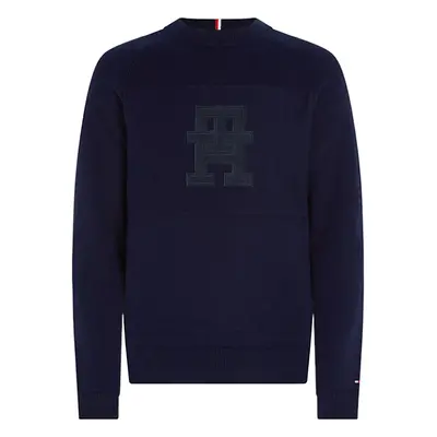 Tommy Hilfiger MONOGRAM CREW NECK MW0MW33085 Pulóverek Kék