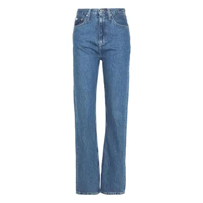 Calvin Klein Jeans HIGH RISE STRAIGH J20J222138 Egyenes szárú farmerek Kék