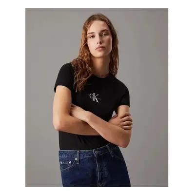 Calvin Klein Jeans J20J223563 Pólók / Galléros Pólók Fekete