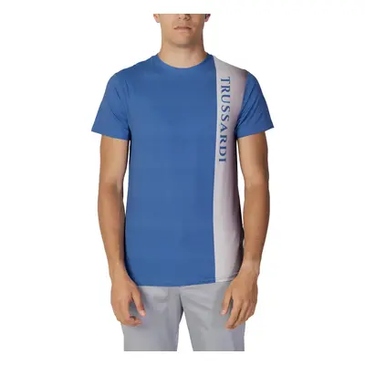 Trussardi LOGO LATERALE TRU1MTS03 Hosszú ujjú galléros pólók Kék