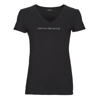 Emporio Armani T-SHIRT V NECK Rövid ujjú pólók Fekete