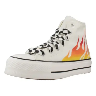 Converse CHUCK TAYLOR ALL STAR LIFT PLATFORM FLAMES Divat edzőcipők Fehér