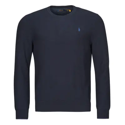 Polo Ralph Lauren PULL COL ROND EN COTON TEXTURE Pulóverek Tengerész