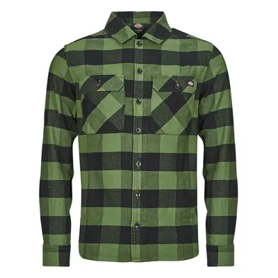 Dickies NEW SACRAMENTO SHIRT PINE GREEN Hosszú ujjú ingek Keki