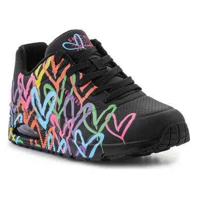 Skechers Highlight Love 177981/BKMT Black/Multi Rövid szárú edzőcipők Fekete