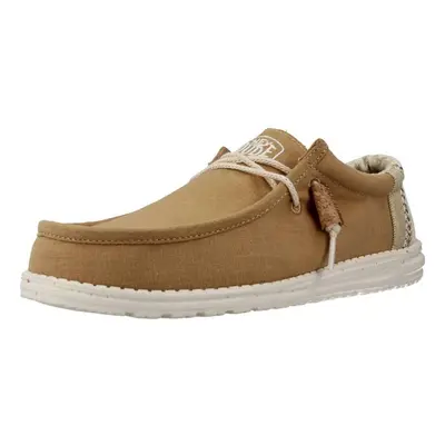 HEYDUDE WALLY LINEN NATURAL Oxford cipők Barna