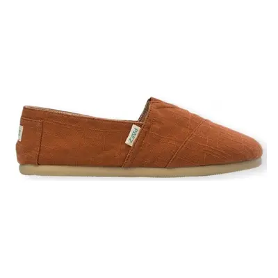 Paez Gum Classic W - Combi Linen Terracota Gyékény talpú cipők Barna