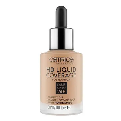 Catrice HD Coverage Liquid Foundation - 50 Rosy Ash Alapozók Barna