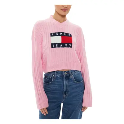 Tommy Hilfiger TJW VNCK CENTER FLAG DW0DW18528 Pulóverek Rózsaszín