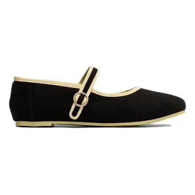 Paez Mary Jane W - Linen Black Balerina cipők / babák Fekete