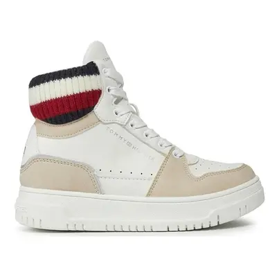 Tommy Hilfiger HIHT TOP LACE-UP SNEAKER Divat edzőcipők Fehér