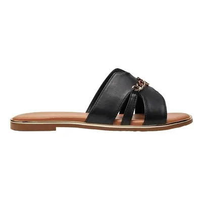 Tommy Hilfiger FLAT SLIDE Papucsok Fekete