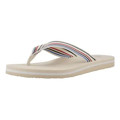 Tommy Hilfiger TH STRIPES BEACH SANDAL Lábujjközös papucsok Bézs