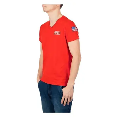 Nasa BASIC FLAG V NECK Pólók / Galléros Pólók Piros